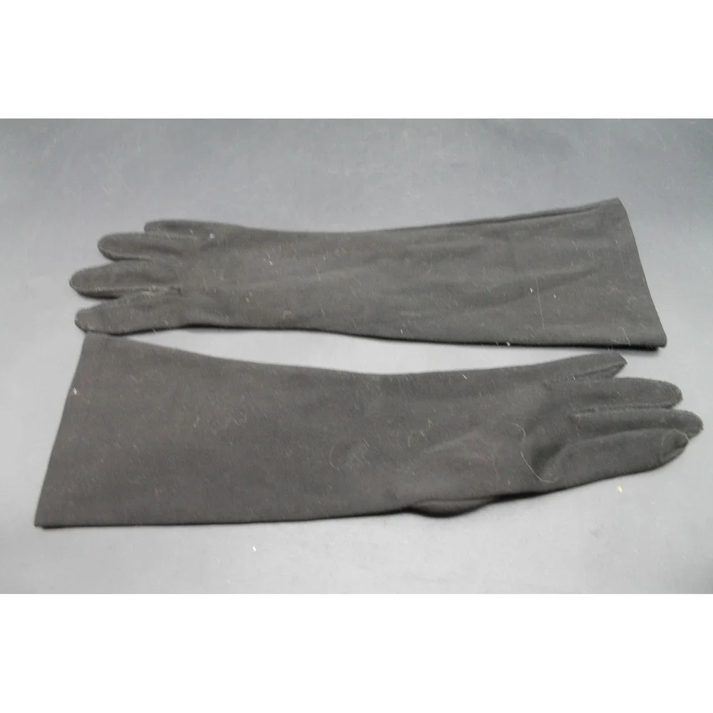 Vintage Black Elbow Length Formal Evening Gloves Long Dress Gloves 14